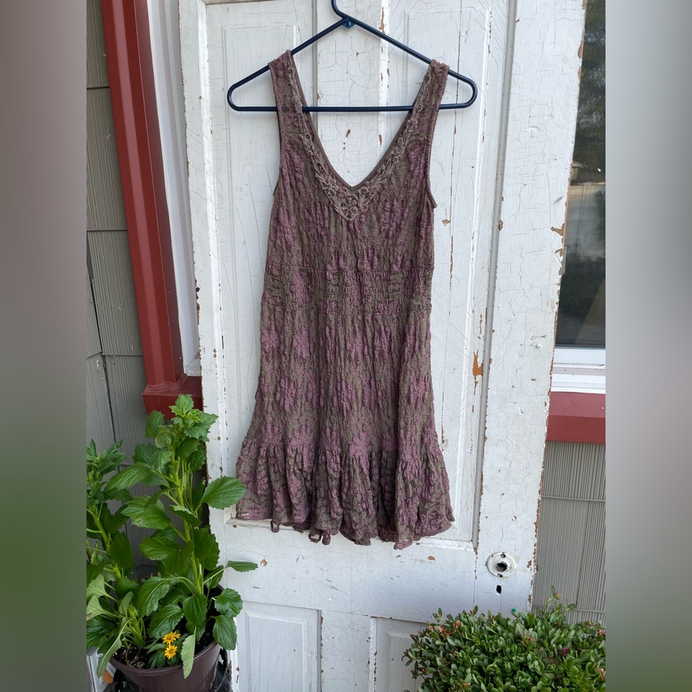 Free People XS Lace and Beaded boho dress